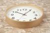 KATOMOKU Plywood Clock, 2 km-42M, Wall Clock with Continuous Second Hand, 25.2 Cm Diameter (quartz Clock)