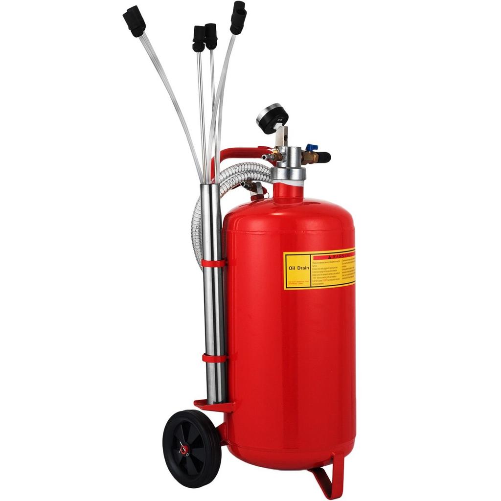 5 Gallon/22.7L Oil Extractor, Portable Air Pneumatic Waste Oil Garage Extractor Drain Draine Tank