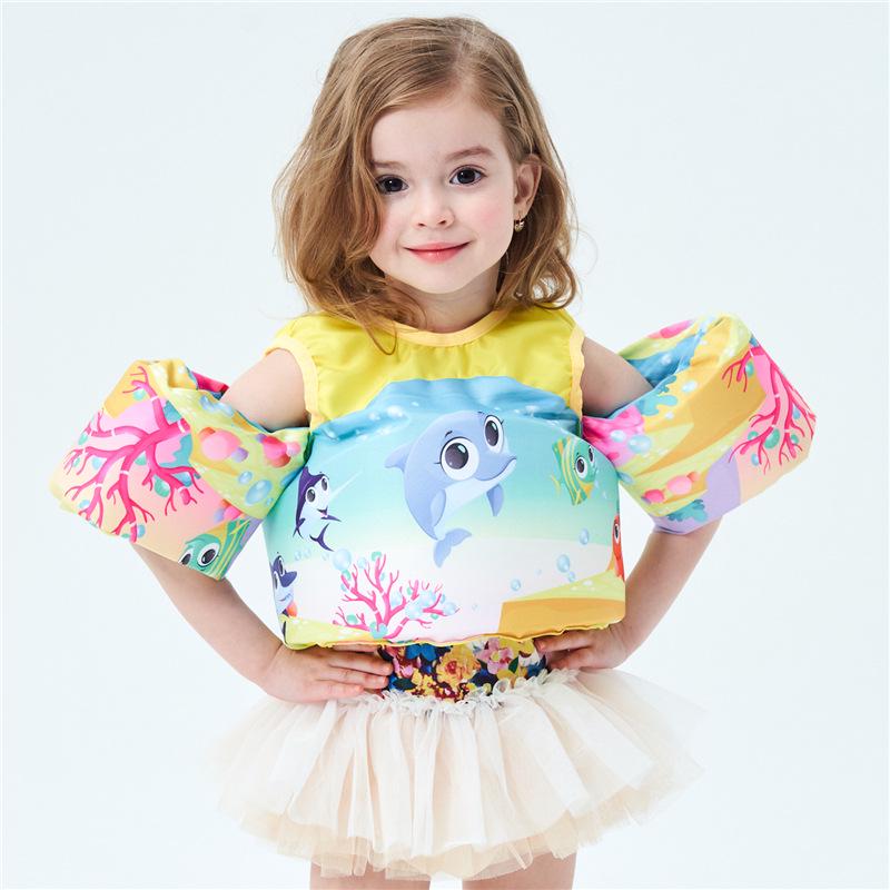 Cartoon Kids' Life Jacket & Flotation Suit with Arm Foam