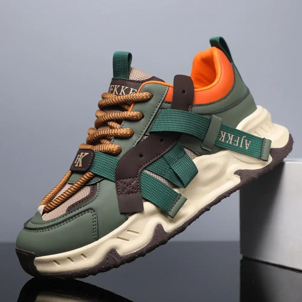 Silná podrážka sportovní boty pánské trendy jarní výprodej pánské ležérní módní platforma pohodlné venkovní běžecké tenisky 2025