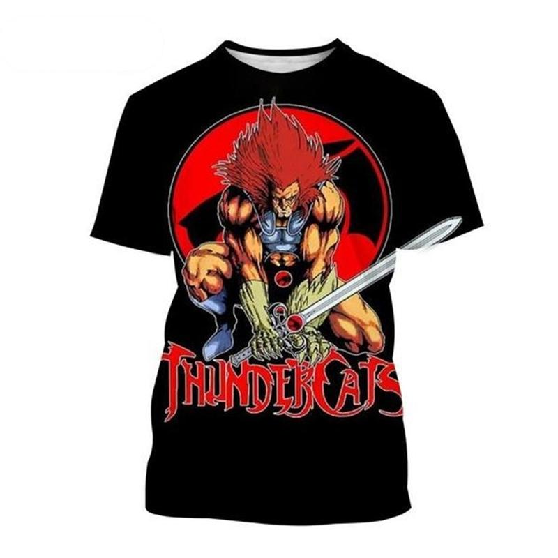 

Футболки с аниме Thundercats 3D-принтом для мужчин и женщин, модные футболки с круглым вырезом и коротким рукавом, детские футболки, топы, мужская одежда M