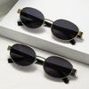 Popular Fashion Metal Women Men Shades Oval Sun Glasses Female Male Summer Traveling UV400 Round Sunglasses Lentes De Sol Mujer