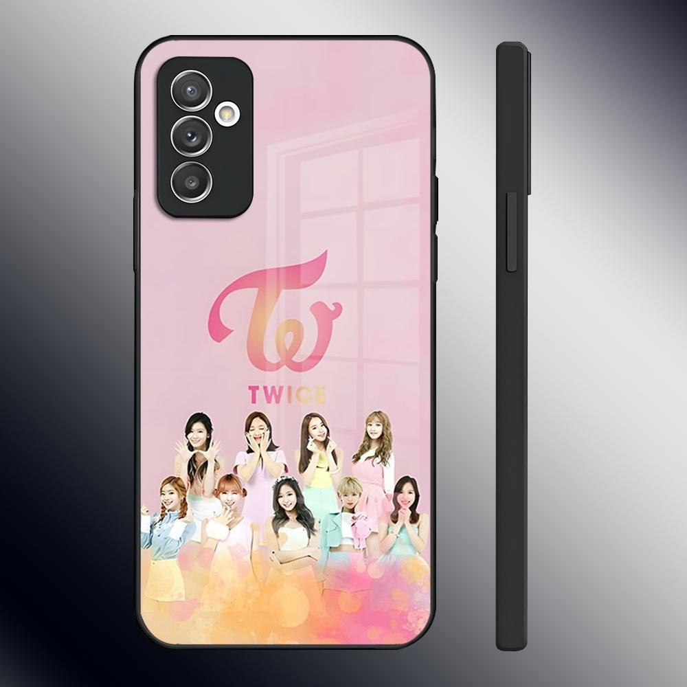 Kpop TWICE Phone Case for Samsung S24 Ultra S23 S22 S20 Fe S21 Plus A54 A34 A24 A53 A13 Note 20 Glass Back Cover