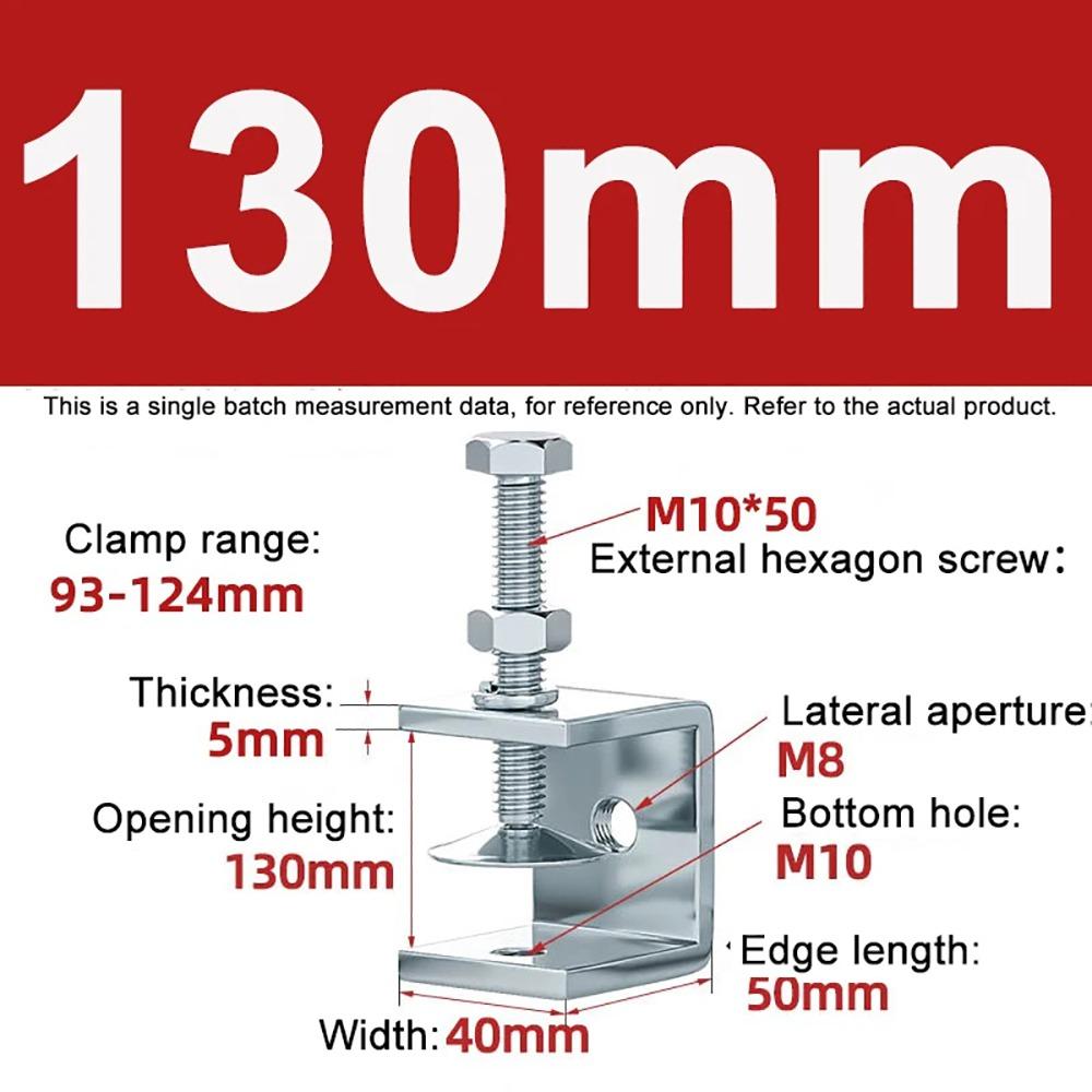 1Pcs Multiple Head Shapes U Clamp Galvanized Carbon Steel Clamping Device Durable C-Type Clip