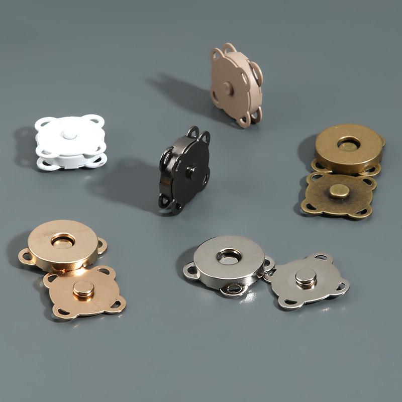 Magnetic Buckle Hand Sewn Plum Blossom Magnet Button Luggage Strong Invisible Buckle Strong Magnetic Buckle Accessories Bag Seam-Free Hidden Buckle