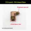 Complete Oil-Free Air Compressor Accessory Set: Right Angle Copper Pipe Connector Plug