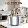 Wholesale 2.2L/2.8L/3.2L/4L Automatic Cat Water Fountain Stainless Steel Dog Dispenser for Cats Water Drinker with Filter