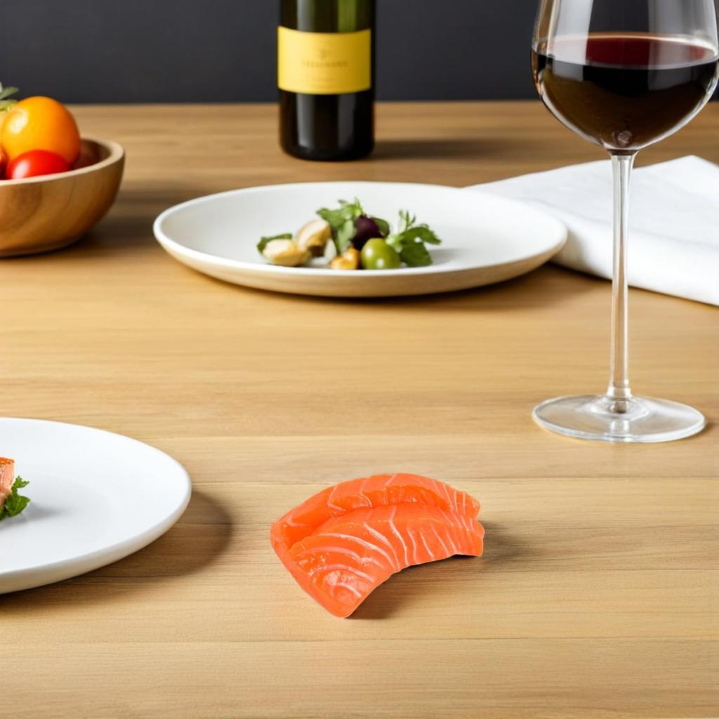 FRCOLOR Set of 3 Imitation Salmon PVC Realistic Sushi Food Model for Food Photography Restaurant Inches Slices, Display, Props, Decoration,