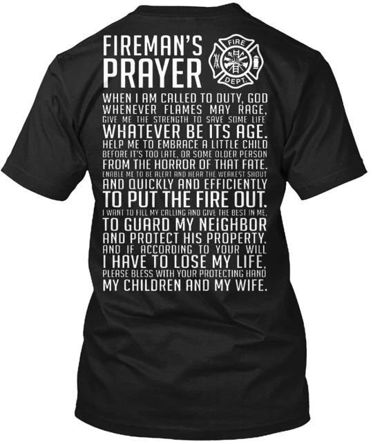 Fireman S Prayer T shirt Made in the USA Size to 5XL S