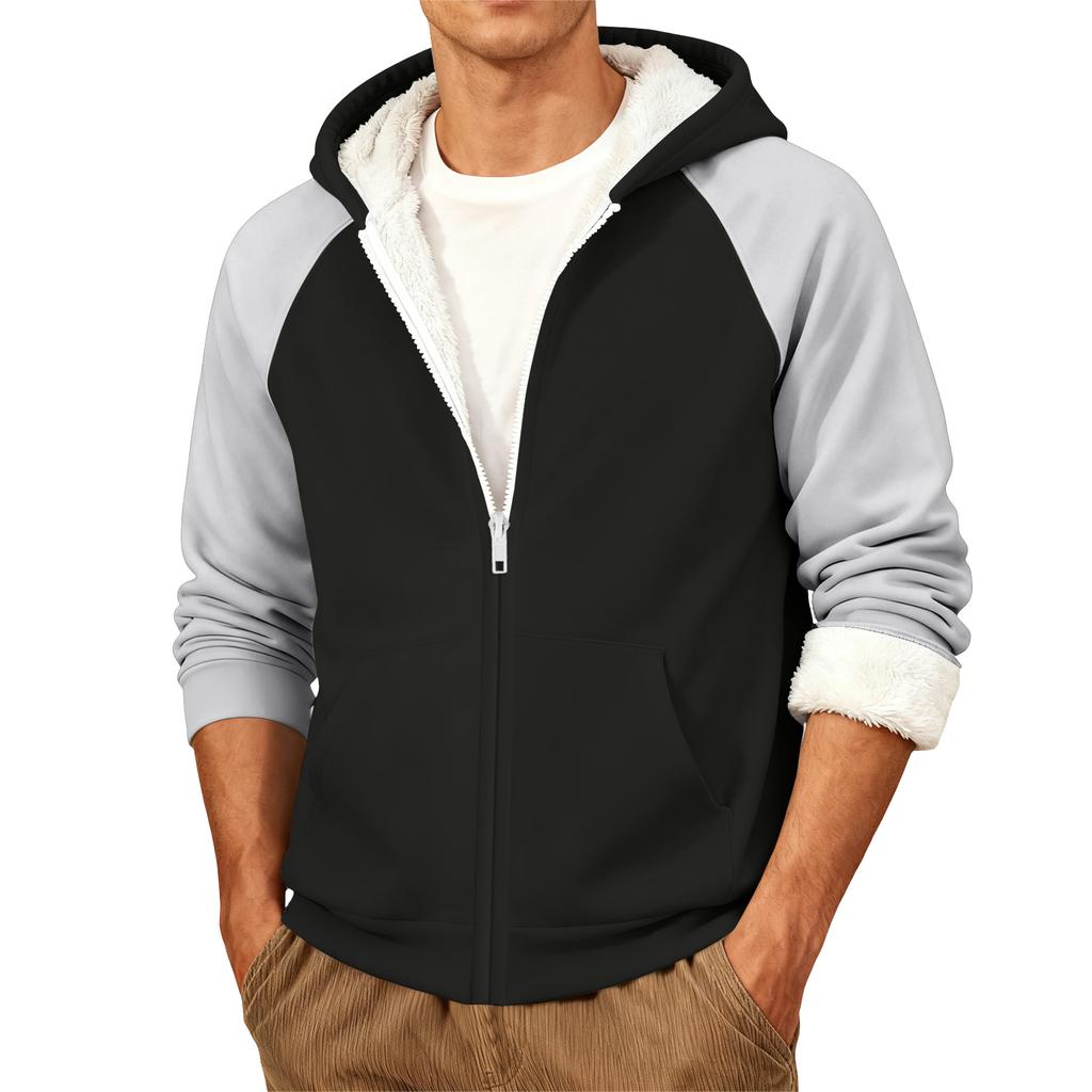 Pánská ležérní teplá bunda s kapucí