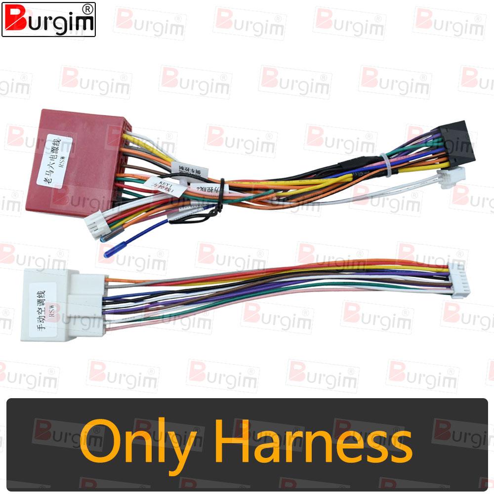 

Car Radio Fascia Frame For Mazda 6 Mazda6 Atenza GG1 2002-2008 10 inch Stereo Panel 16PIN Harness Wire Power Cord Cable Adapter only cable