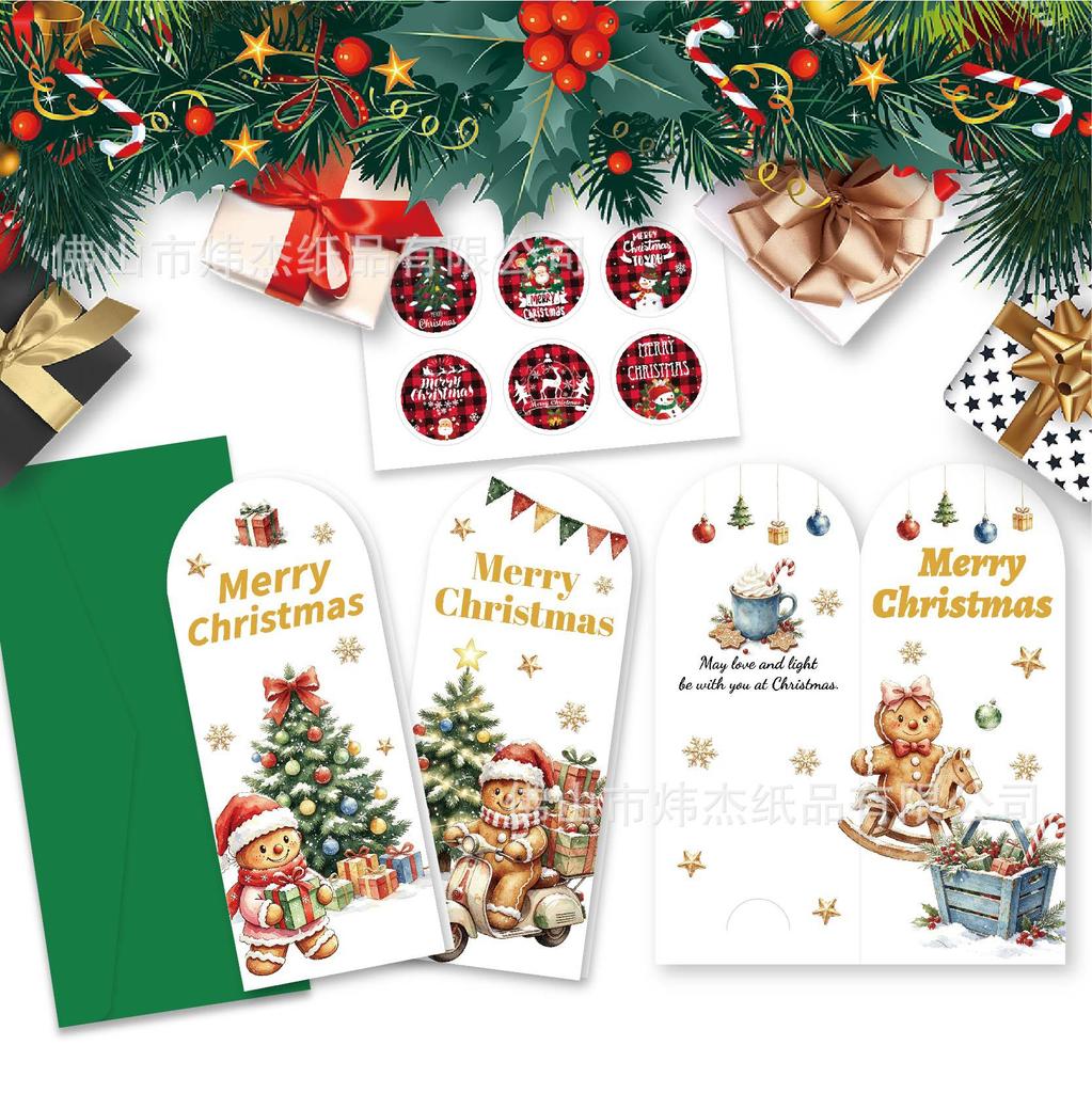 Ing Wind Cute Creative Clip Money Christmas Card Holiday Theme Activities Gifts Blessing Message Christmas Card