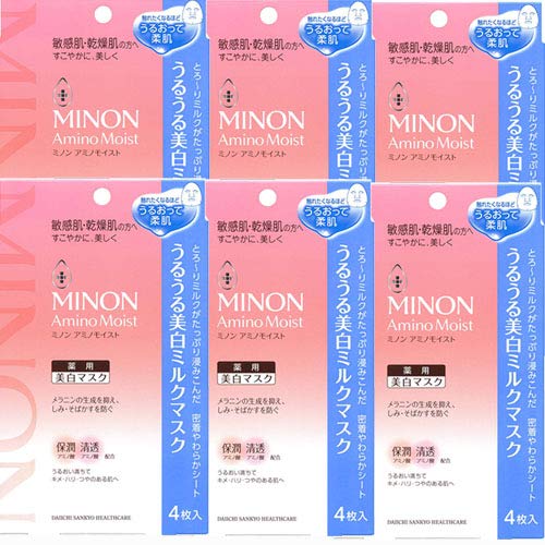 

Minon Amino Moist Увлажняющая отбеливающая молочная маска 20 мл x 4 шт. x 4 шт. x 6 коробок [6 коробок] (4987107623423-6)