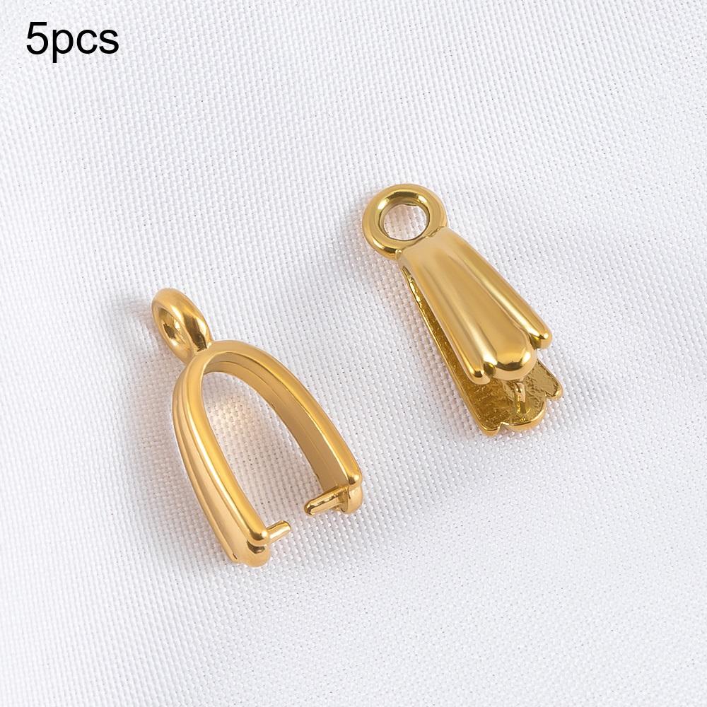 5 Stück 10 Stück Edelstahl-Anhänger-Klemmclip-Verschlusshaken für DIY-Halsketten-Schmuckherstellungsmaterial