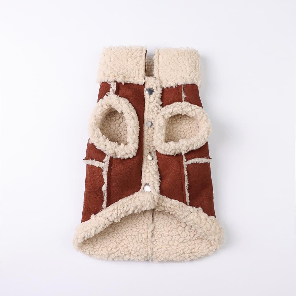 Dog Jackets Warm Plush Dog Vest for Winter Soft Fleece Lining Sweater for Small Dog Cat Cute Puppy for Autumn Winter Cold Weathe