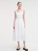 Etmont Slip Pintuck Double Strap Dress White