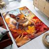 Autumn Squirrel Rug for Cozy Living Spaces - Fall Themed Carpets, Warm Home Decor, Seasonal Interior Design Ideas