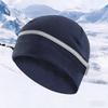 Fleece Hat with Reflective Strips Ear Protected Warm Hat for Cycling Ski Night Running