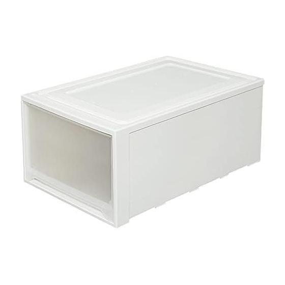 Iris Ohyama Chest Long Width 44 x Depth 74 x Height 30cm White/Clear MG-7430W