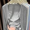 Damen Rippstrick Cardigan Jacken Sonnenschutz Überwurf Schal Hemd Locker Lässig Einfarbig Langarm Gestrickt Dünn Kurze Mäntel
