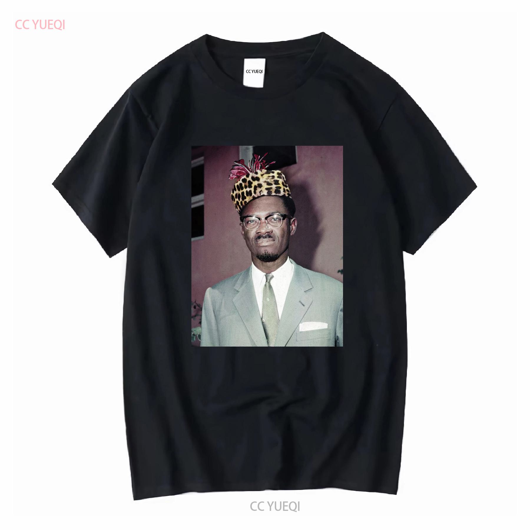 

PATRICE LUMUMBA T shirt Congolese Independence Vintage With A Picture Of long or short sleeves vintage Washed designer clothes 4XL