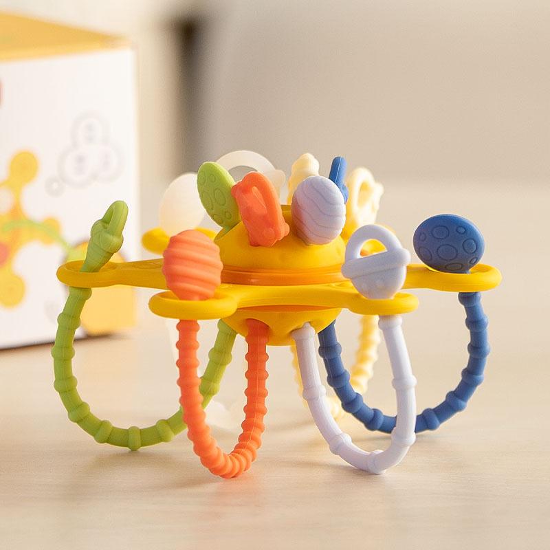 Toys Educational Toys Activity Development Pull String Silicone Teething Rattle Learning Toy Baby Sensory Montessori 6 12 Months