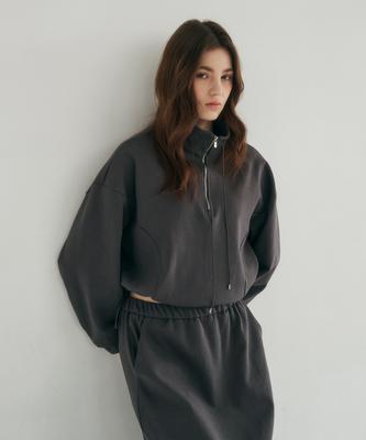 LOSSYROW Line Half-Zip Setup Charcoal