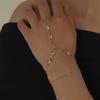 Elegant Crystal Finger Chain Bracelet with Ring - European Fashion