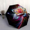 Colorful Rose Art Print: Vibrant Floral Wall DecorUmbrella, Portable 3-Fold Umbrella for Men & Women,Christmas Gift ES84