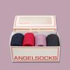 ANGEL SOCKS Set 2_Tone-on-Tone Modal Package Modal Socks Sock Gift Plain Socks Student Socks Bone Socks