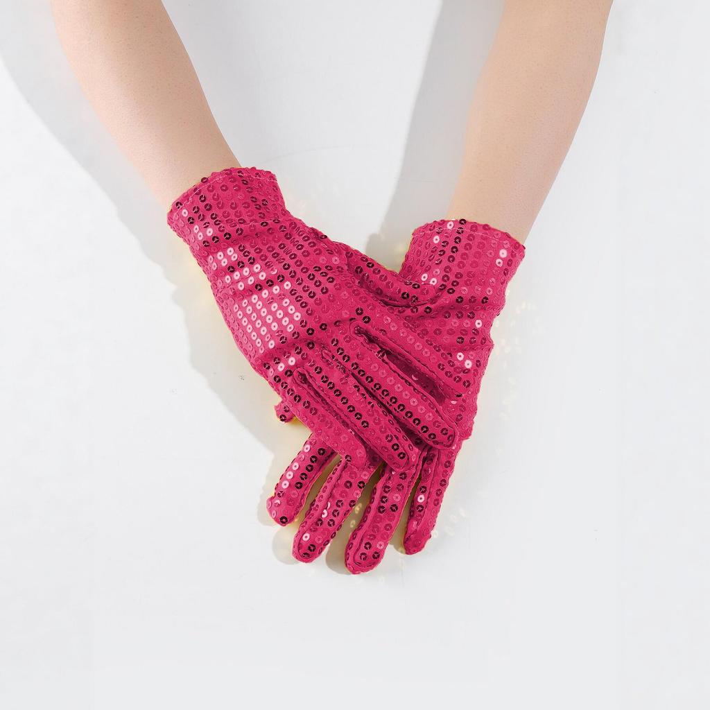 Festival Sequin Dance Gloves for Adults - Nightclub, Performance, Masquerade Ball, Michael Jackson Style