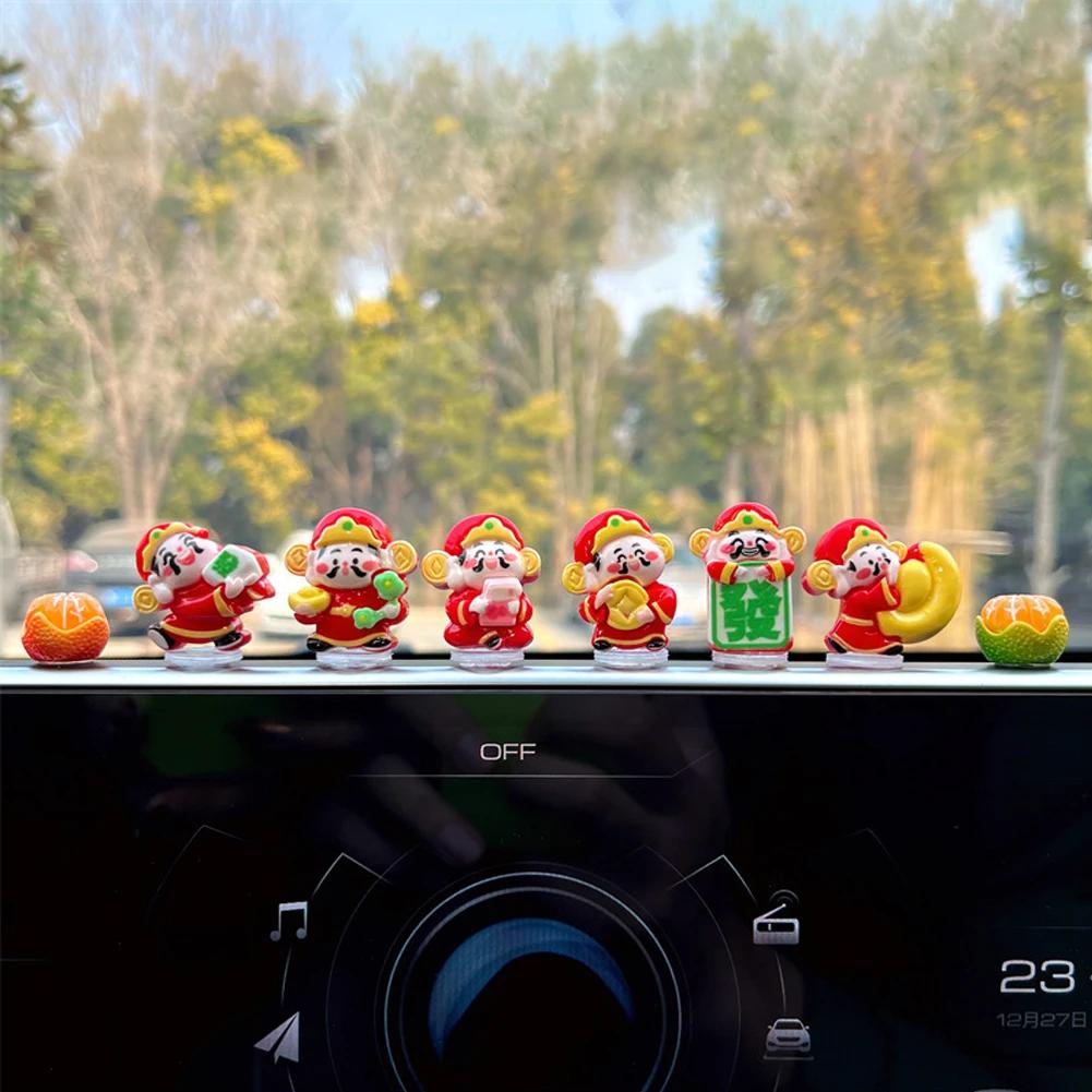 Dekoracja Lusterka Wstecznego Samochodu Żywiczna Lalka Ornament na Konsolę Środkową Małe Urocze Akcesoria Wnętrza Rower Auto Ornament