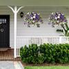 2Pcs Hanging Artificial Morning Glory UV Resistant Realistic Fake Plastic Flower Wedding Party Indoor Outdoor Garden Wall