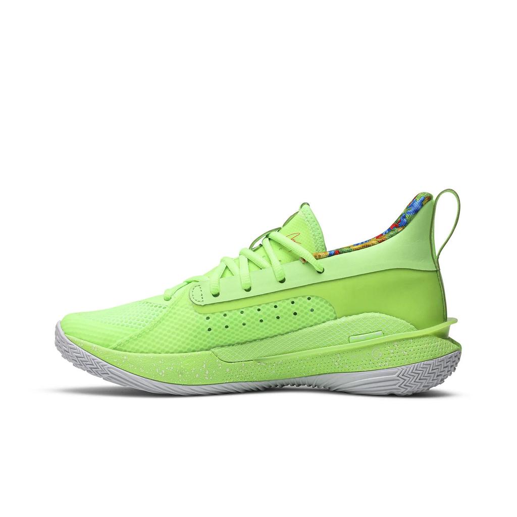 Under Armour Sour Patch Kids Curry 7 Grade School 'Lime' (Unisex) Lime Light / Phospor Green Kids' Basketball Shoes 3022113 302