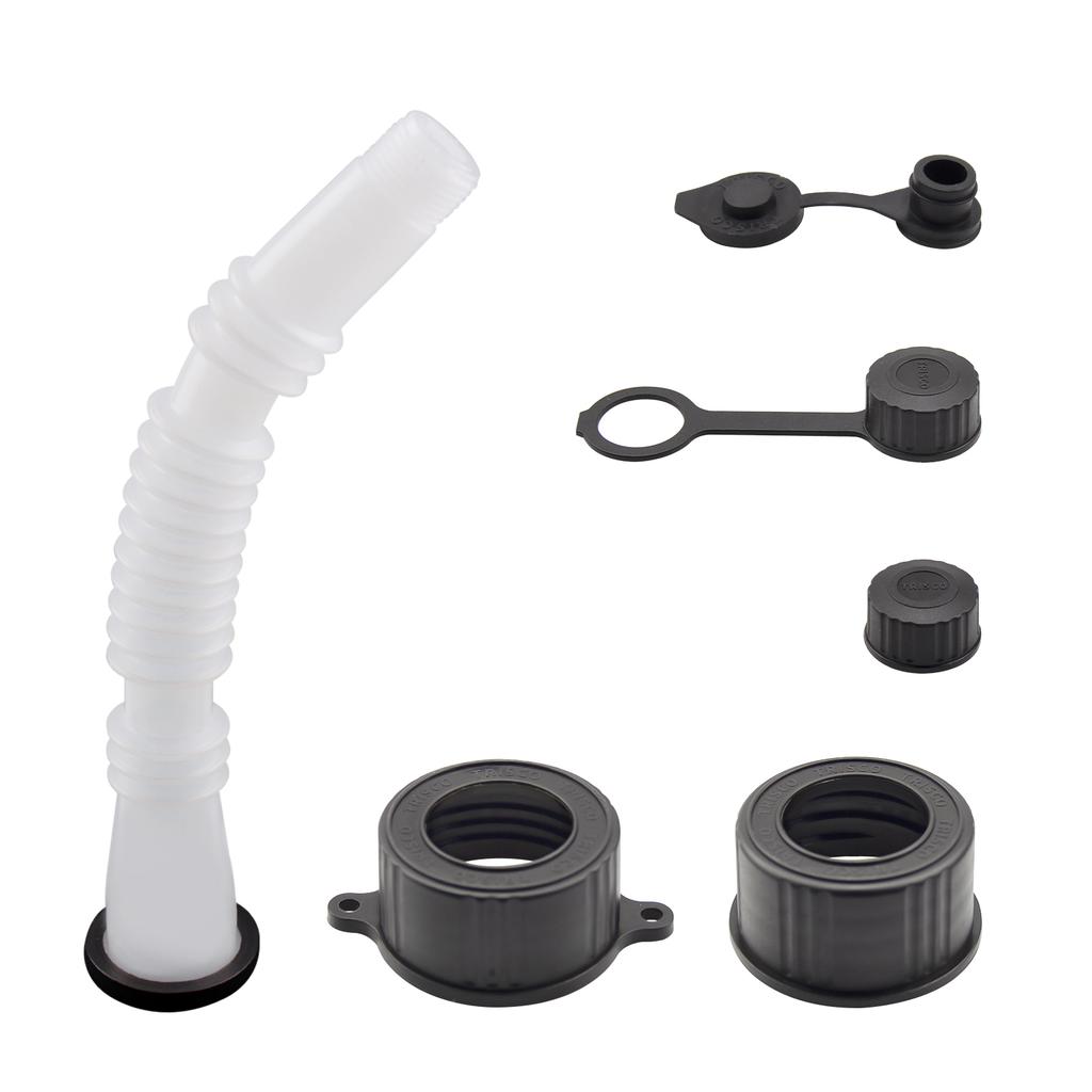 1~3 Set Gas Can Spout Replacement Car Flexible Pour Nozzles Gasket Kit with Collar Caps Stopper and Spout Cover Car Accessories