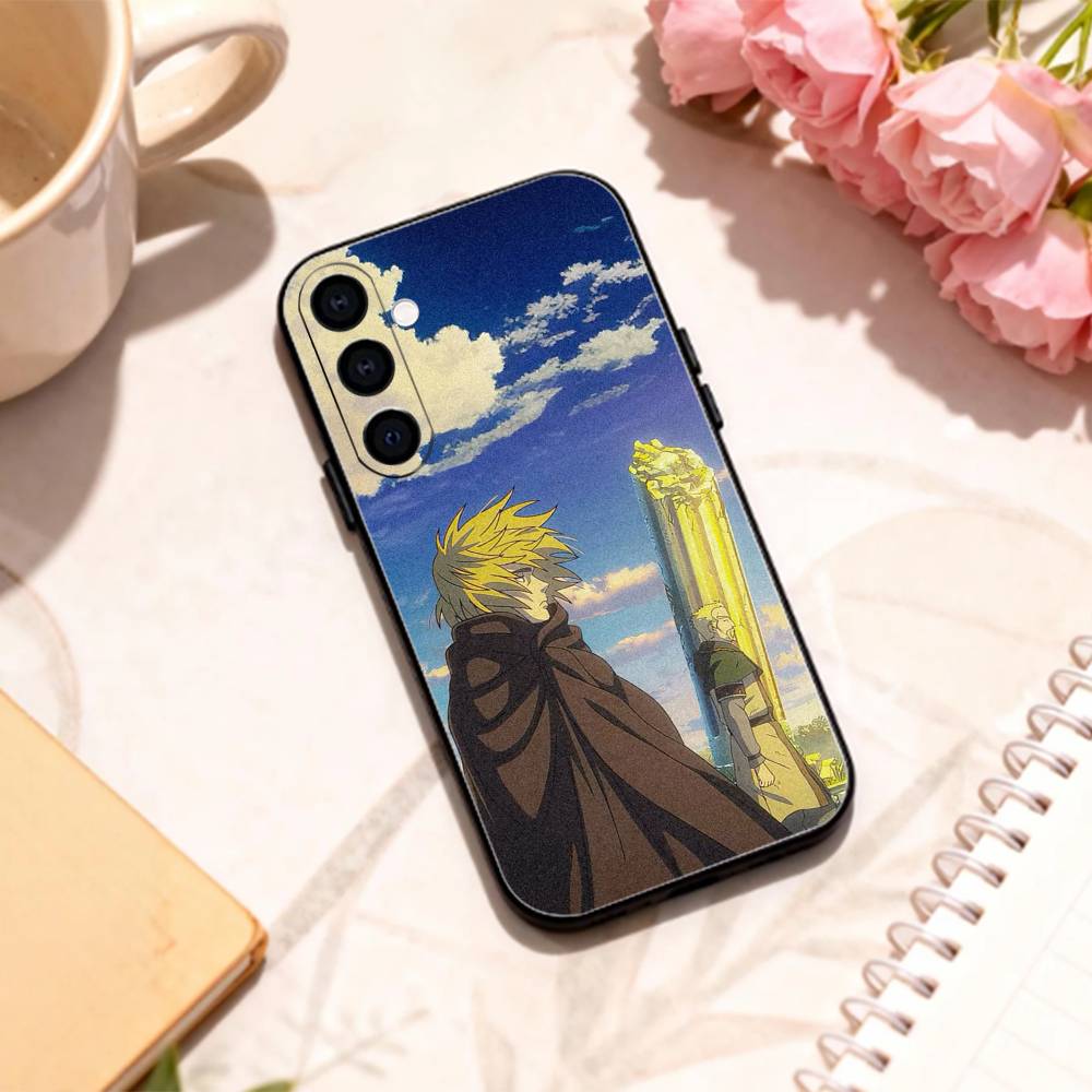 Viking V-Vinland Saga phone Case For Samsung Galaxy A73,A72,A71,A70,A53,A52,A51,Others Soft Black Shell