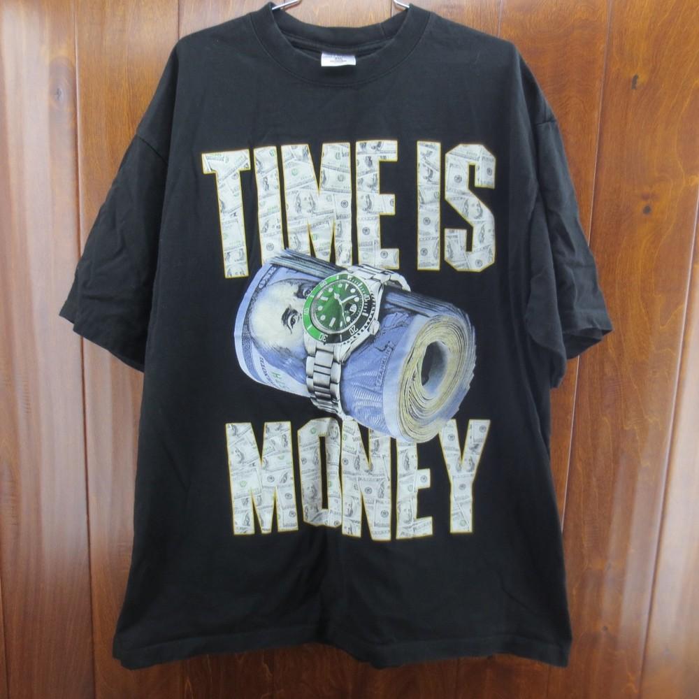 Time Is Money Watch Cash Watch Graphic Men’s T-Shirt Hustle Streetwear Tee 2XL Unisex T-Shirt
