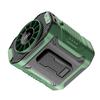 Portable Handsfree Waist Clip Fan With Rechargeable Battery And Builts In LED Light For Outdoor Activity