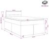 Box Spring Bed with Mattress Taupe 120 X 200 Cm Fabric