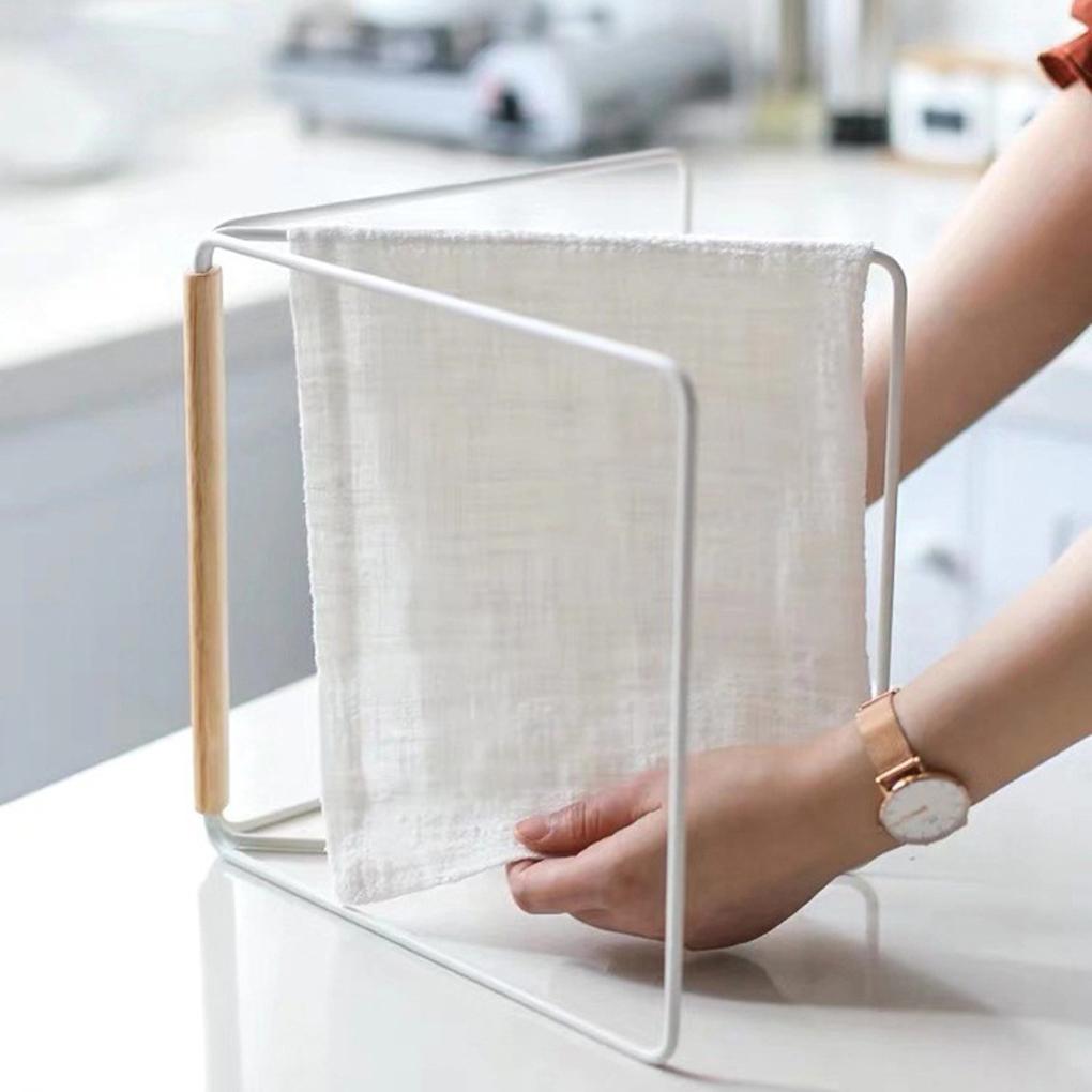 Kitchen Rag Storage Rack Hanging Cloth Shelf Holder Organizer Iron Multifunction Sundries Vertical Restaurant Drying Holder