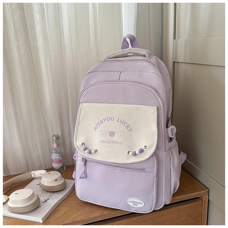 

Новый школьный рюкзак — это высококачественный, свежий и милый рюкзак конфетных цветов, с контрастной цветной вставкой и легкий дорожный рюкзак.