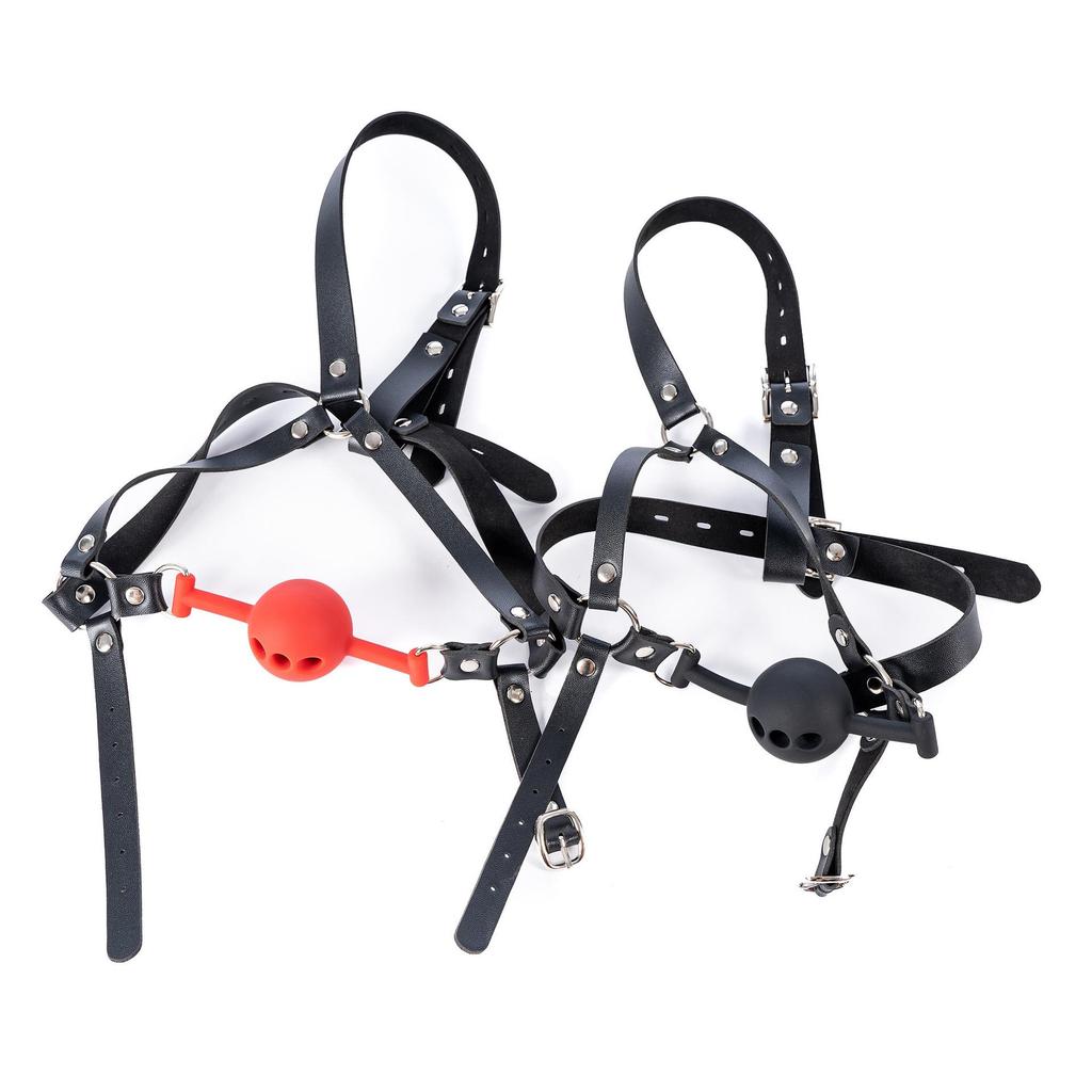 Silicone Ball Gag Adult Harness for Training and Role Play