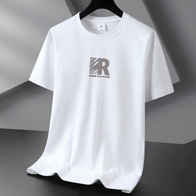 R Herrenmode Kurzarm-T-Shirt aus reiner Baumwolle S-6XL