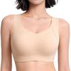 Veimia Seamless Minimizing Bra [Invisible Under White T-shirts, X-shape, Strong Support] Minimizes
