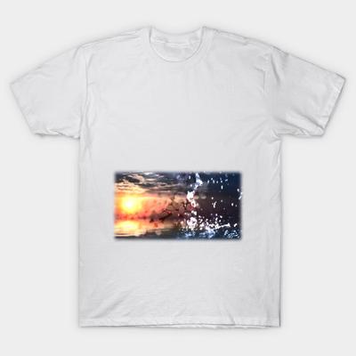 T Shirt Women Rainy Sunset Harajuku Print Kawaii Tshirt Summer Short Sleeve Female T-Shirt Top Tee