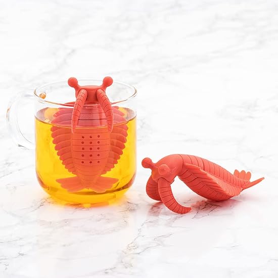 COLORATA Animal Tea Strainer (Anomalocaris / Dishwasher & Microwave Safe / Silicone) Cute Animal Tea