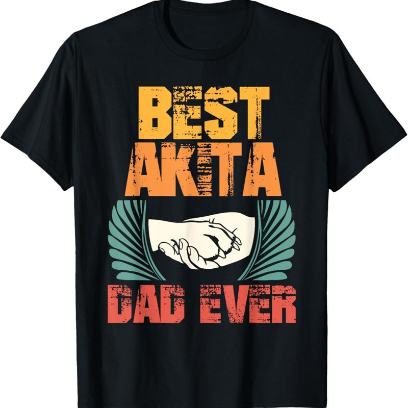Akita T Shirt Dog Mom Lover - Men s Summer Cotton Graphic Tee S разноцветный