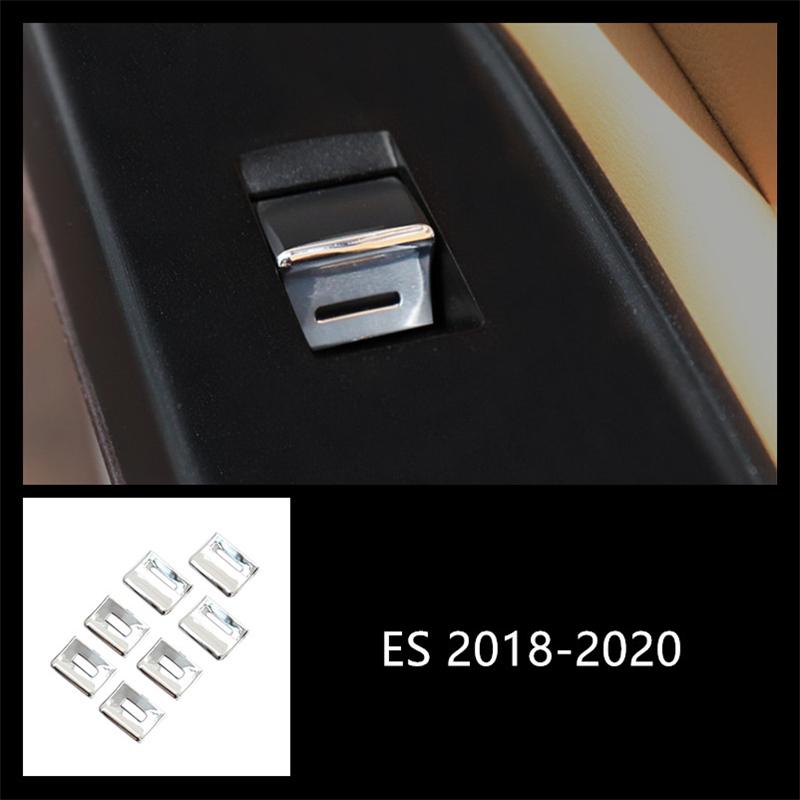 Car Styling Window Glass Lifting Buttons Sequ Decoration Cover Trim Decals For Lexus ES200 260 300h 2018- 7 pieces