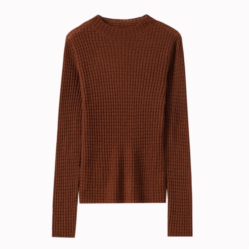 

Детализированная изысканная водолазка слим-фит для базового слоя, полностью шерстяной мягкий восковой темпераментный шерстяной свитер L