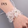 Wrist Corsage Elegant Comfortable Touch Anti-Wear Bride Bridesmaid Bracelet Flower for Wedding Engagement